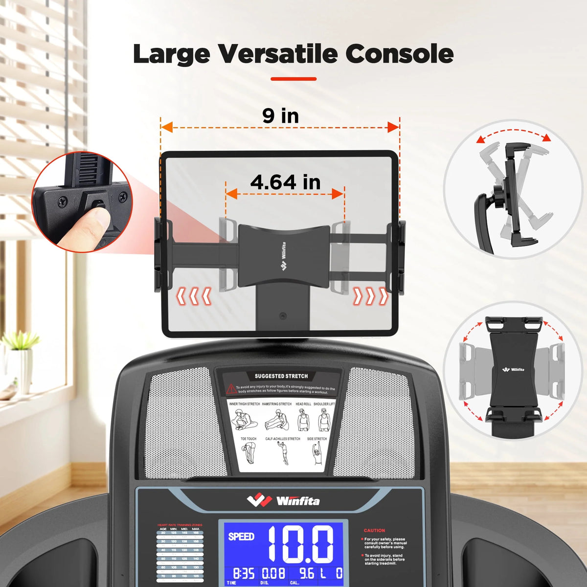 4.5HP Folding Treadmill with 15% Auto Incline O864