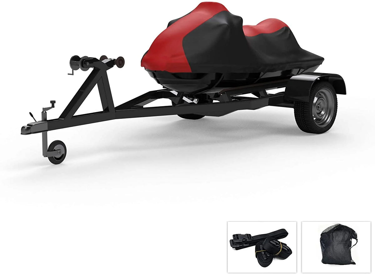RED/Black Trailerable Jet Ski Cover with Storage Bag O707