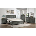 5PC King Bedroom Set with Wood & Rustic Gray Finish G8177