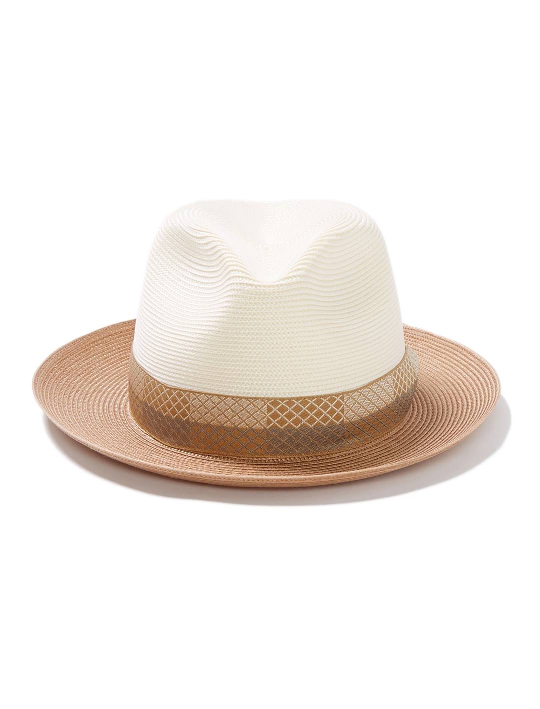 Ivory Straw Fedora Hat O423434