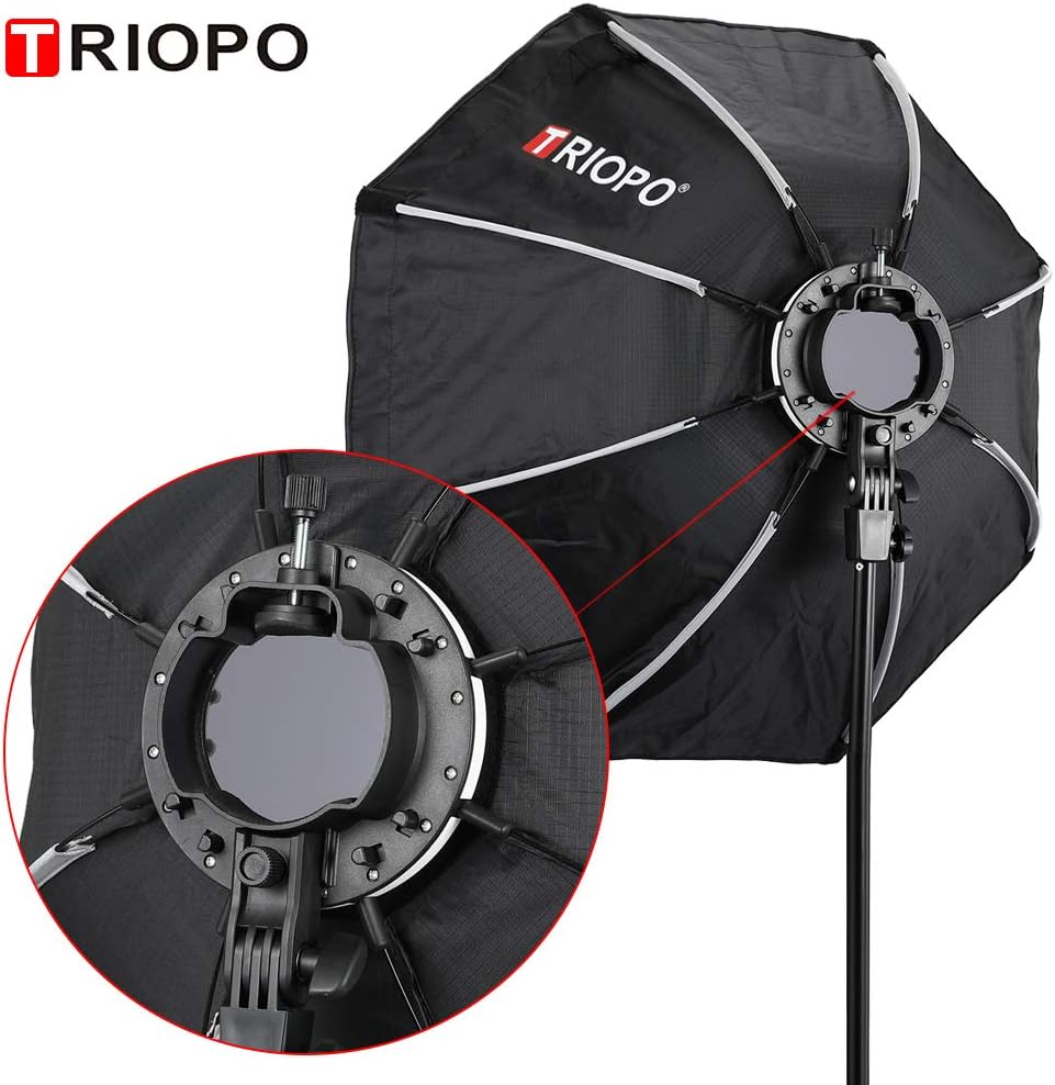 65cm Portable Octagon Softbox Reflector with Soft Cloth and S Bracket Q684834