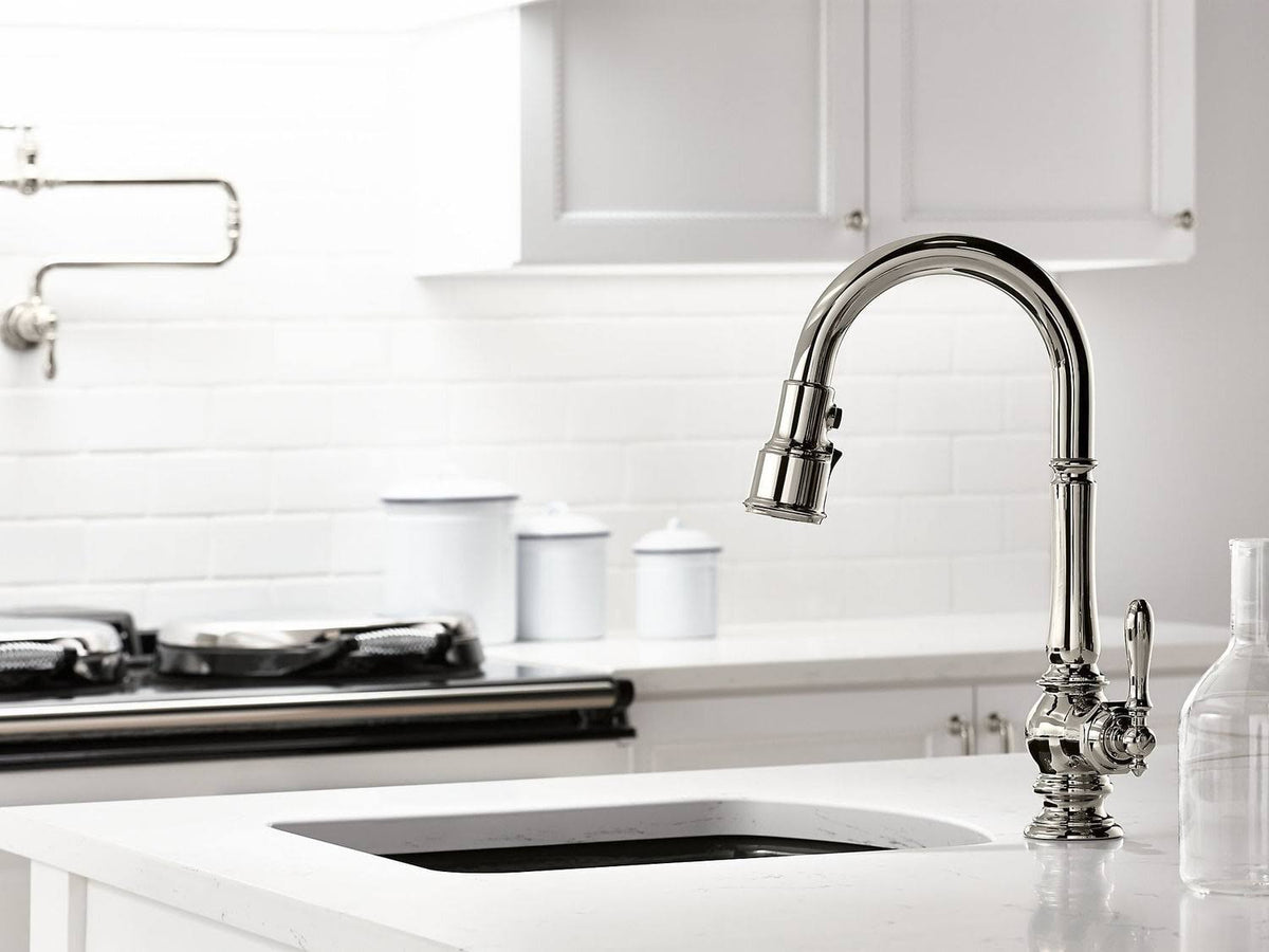 Single Handle Pull Down Kitchen Faucet F132228