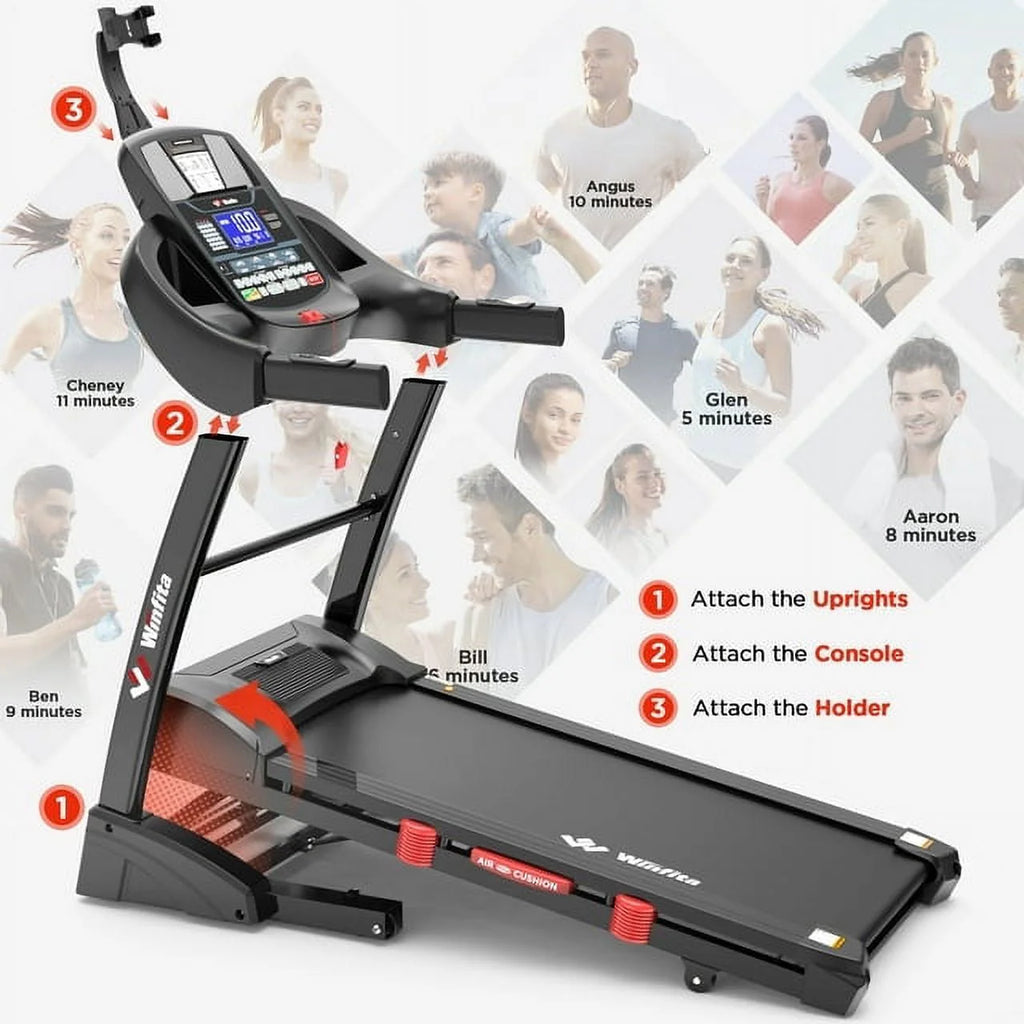 4.5HP Folding Treadmill with 15% Auto Incline O864