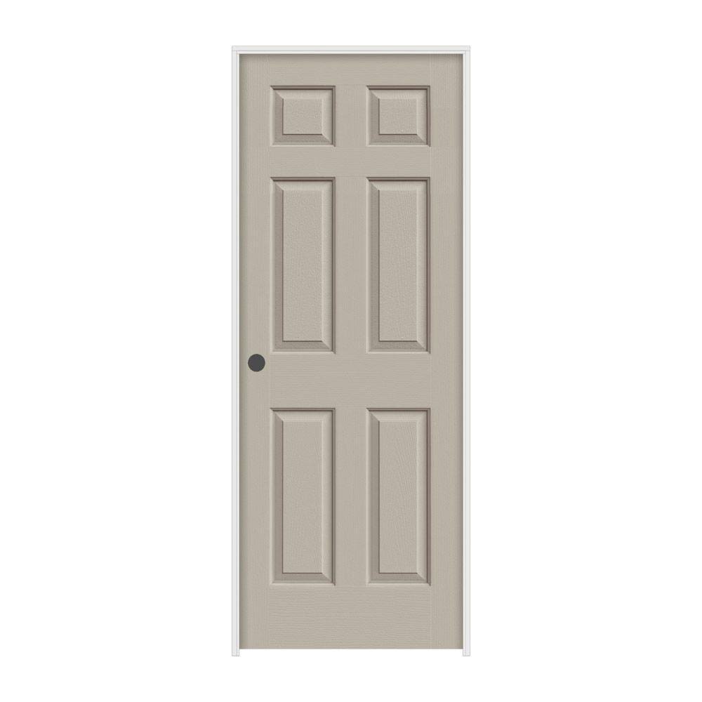 30 in. x 80 in. Desert Sand Painted Right-Hand Textured Molded Composite MDF Single Prehung Interior Door F33135