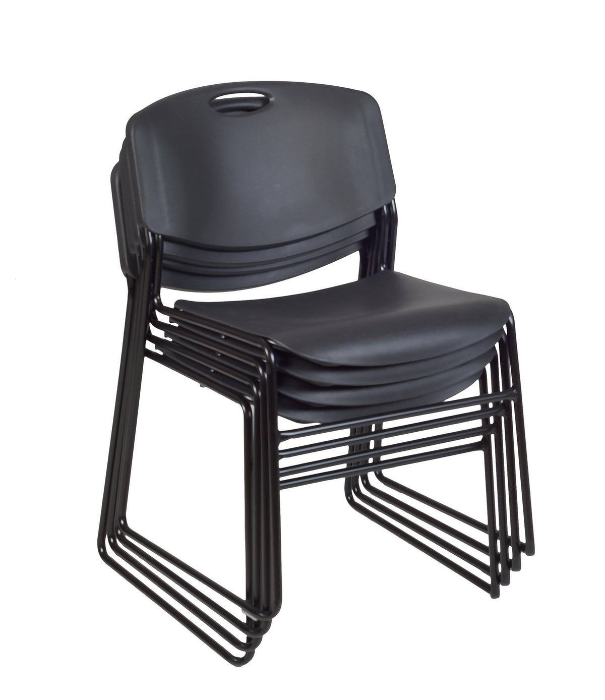 Black Training Table and 2 Stack Chairs V5350