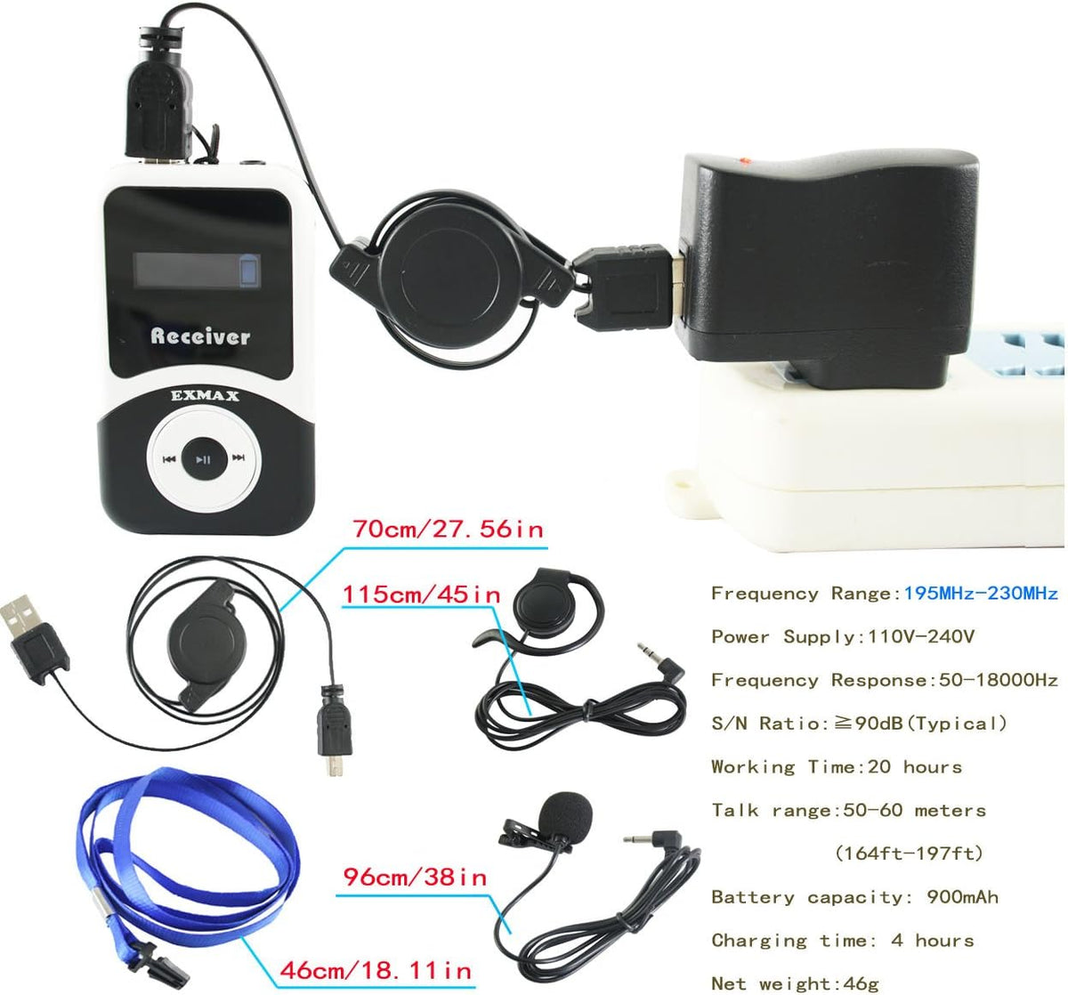 Wireless Tour Guide System Headsets (1 Transmitter 6 Receivers) P466
