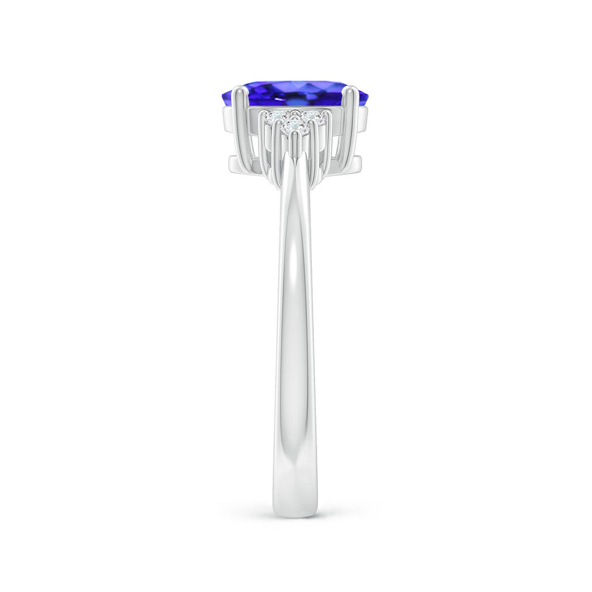 Natural Tanzanite Platinum Ring Size 7 X156633