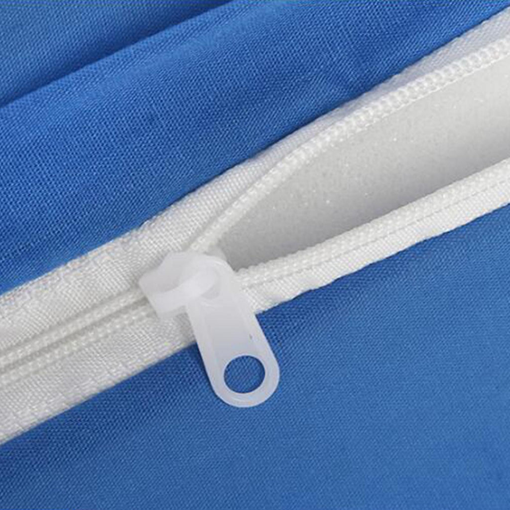 Blue Linen Curved Camping Pillow Z588195