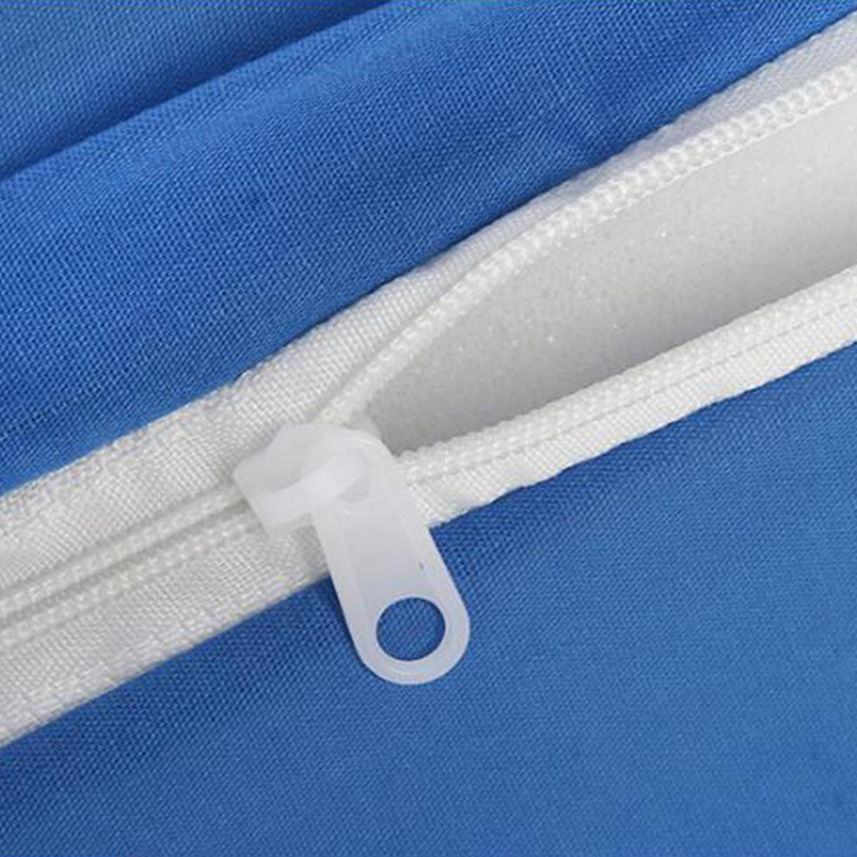 Blue Linen Curved Camping Pillow Z588195