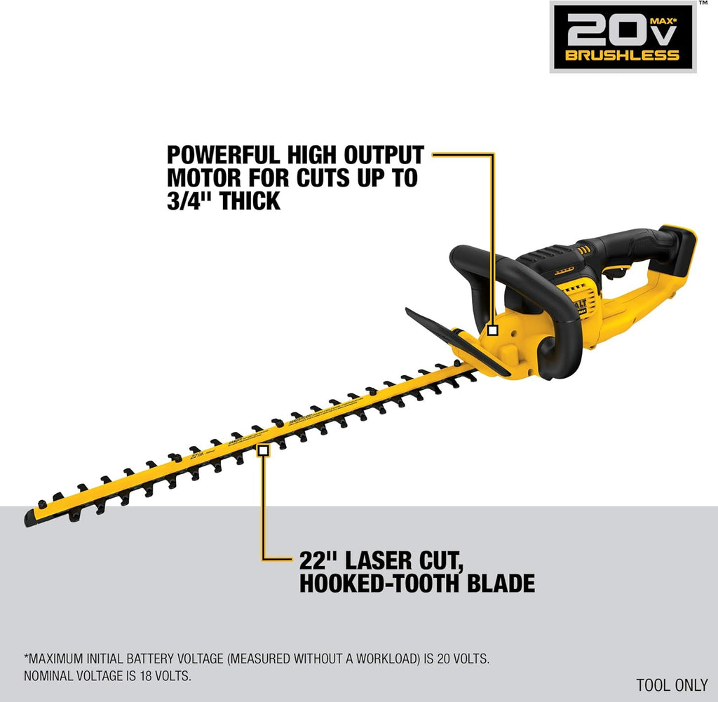 Cordless Hedge Trimmer, 5.0 Ah, 22-Inch Q107