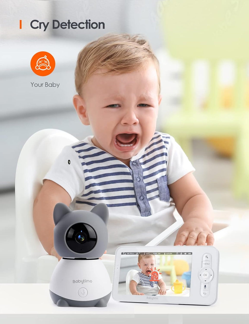 1080P Pan/Tilt Video Baby Monitor with Infrared Night Vision Q31728