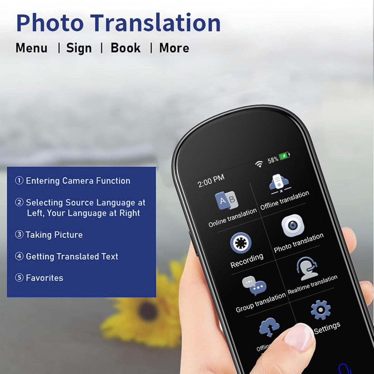 138 Languages Instant Translator Device V83991