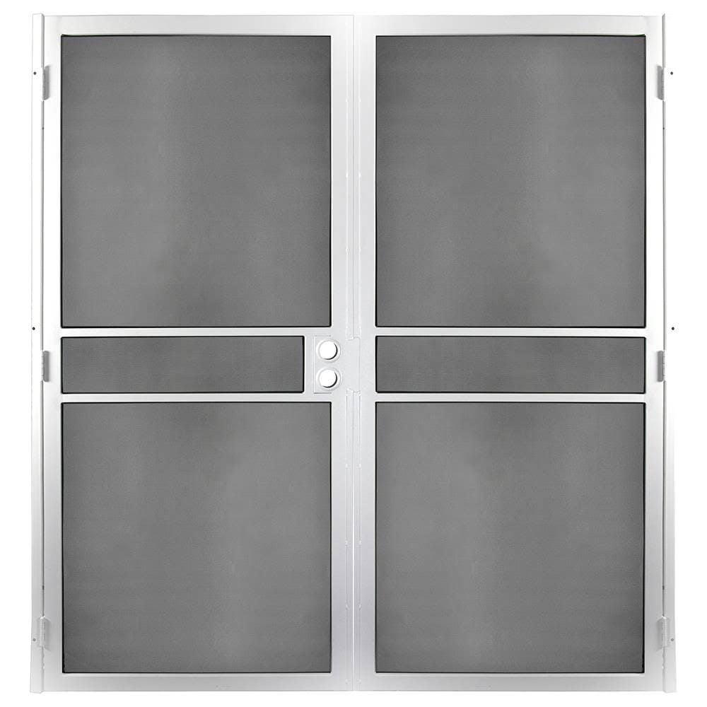 White Steel Surface Mount Security Door I30126