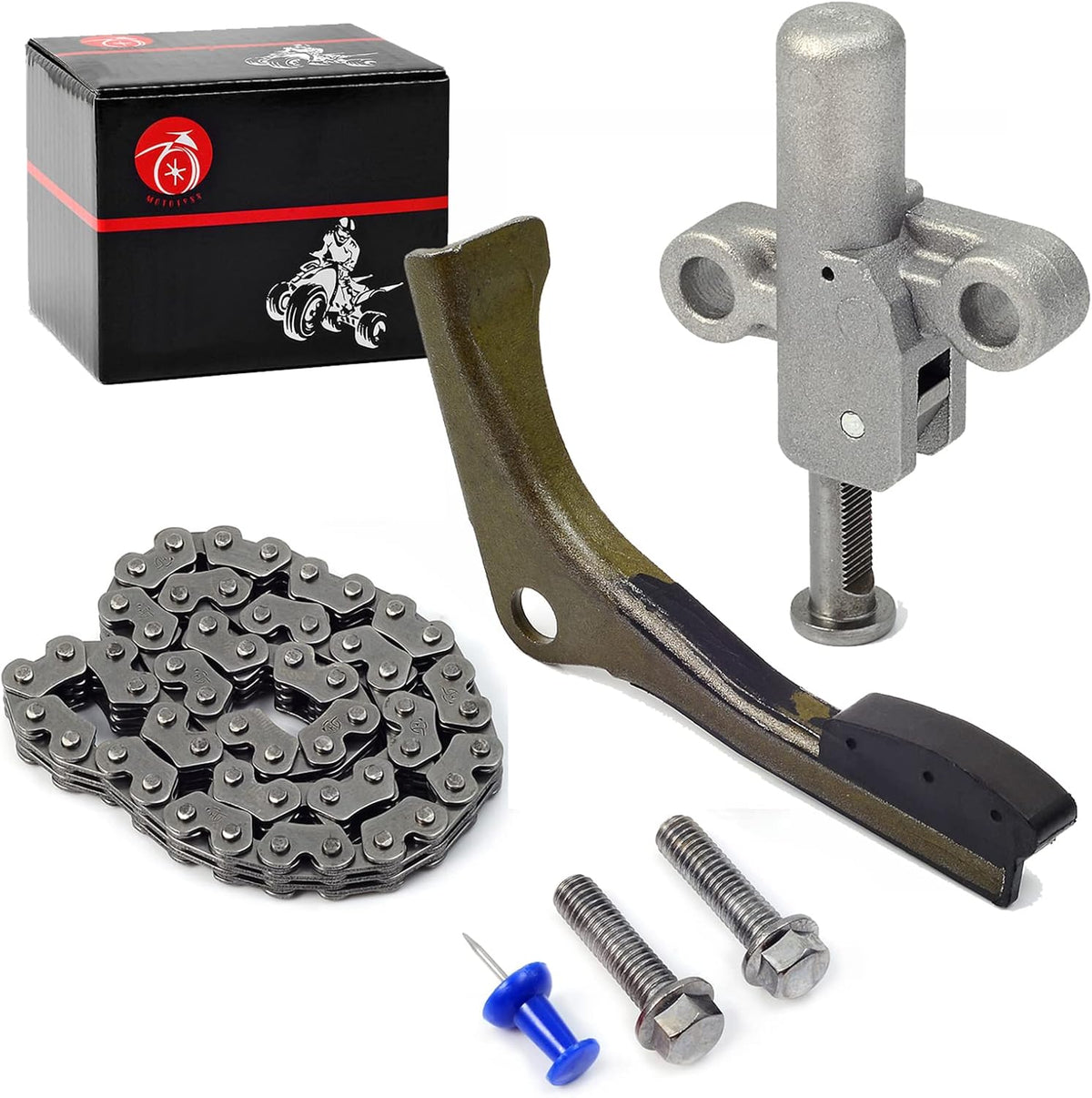 Cam Timing Chain & Tensioner Arm and Guide Pack of 2 E5077