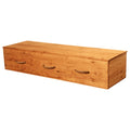 Pine Box Coffin with Rope Handles P383081