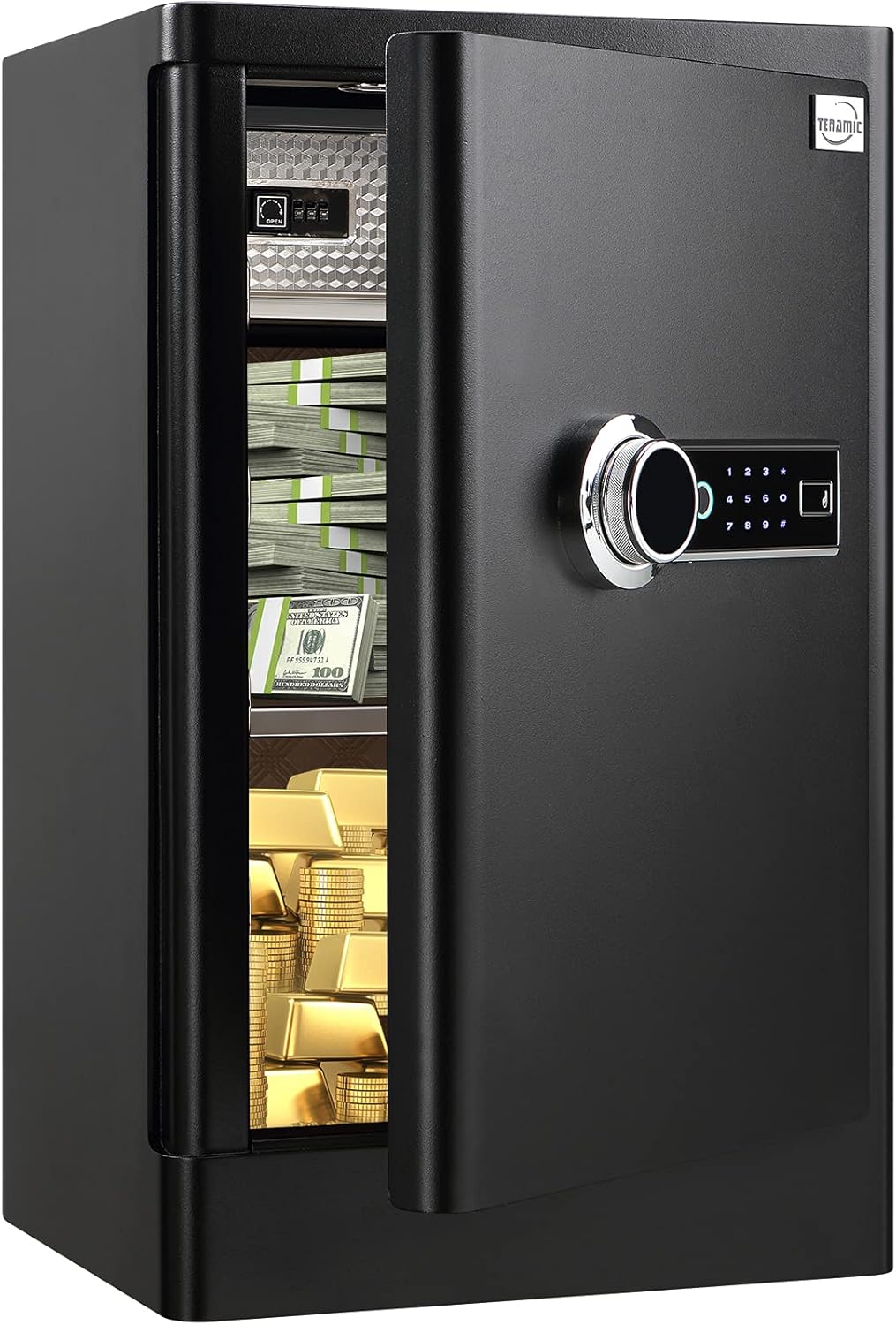 Fingerprint Safe Box 3.02 Cubic Feet with Touch Screen Keypad D86724