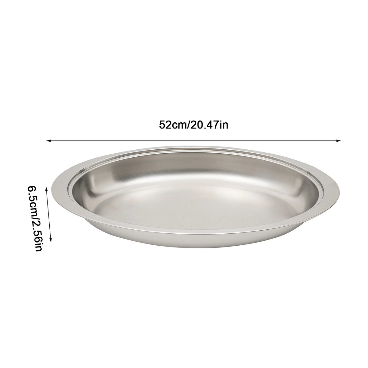 5.5L Stainless Steel Oval Chafing Dish with Lid P475