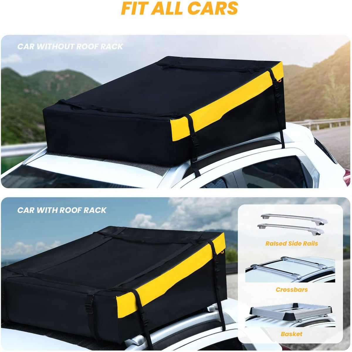 16 Cubic Ft Waterproof 840D PVC Car Roof Cargo Bag D320