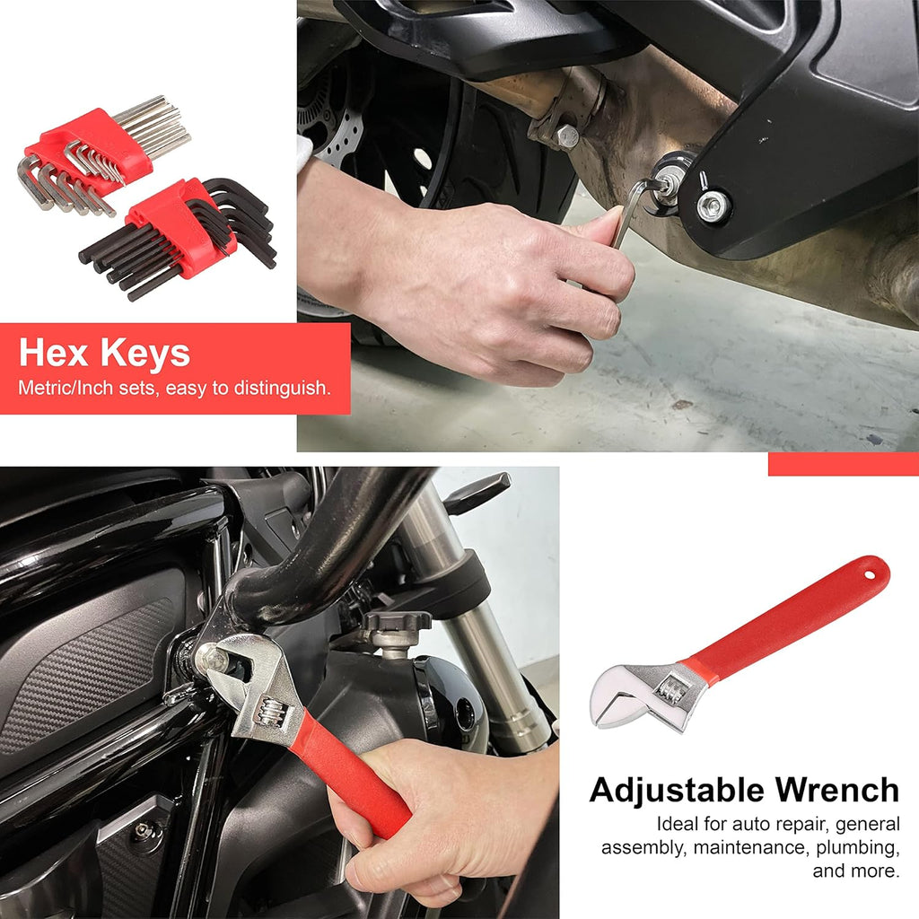 122-Piece Household Hand Tool Set with Carrying Tool Box N90029