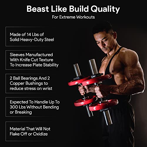 2 Inch Loadable Dumbbell Bar Heavy Duty Handle H671