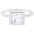 14K White Gold Moissanite Engagement Ring US 9.00 O43186