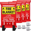 Fire Blanket 4 Packs with Hooks T108417