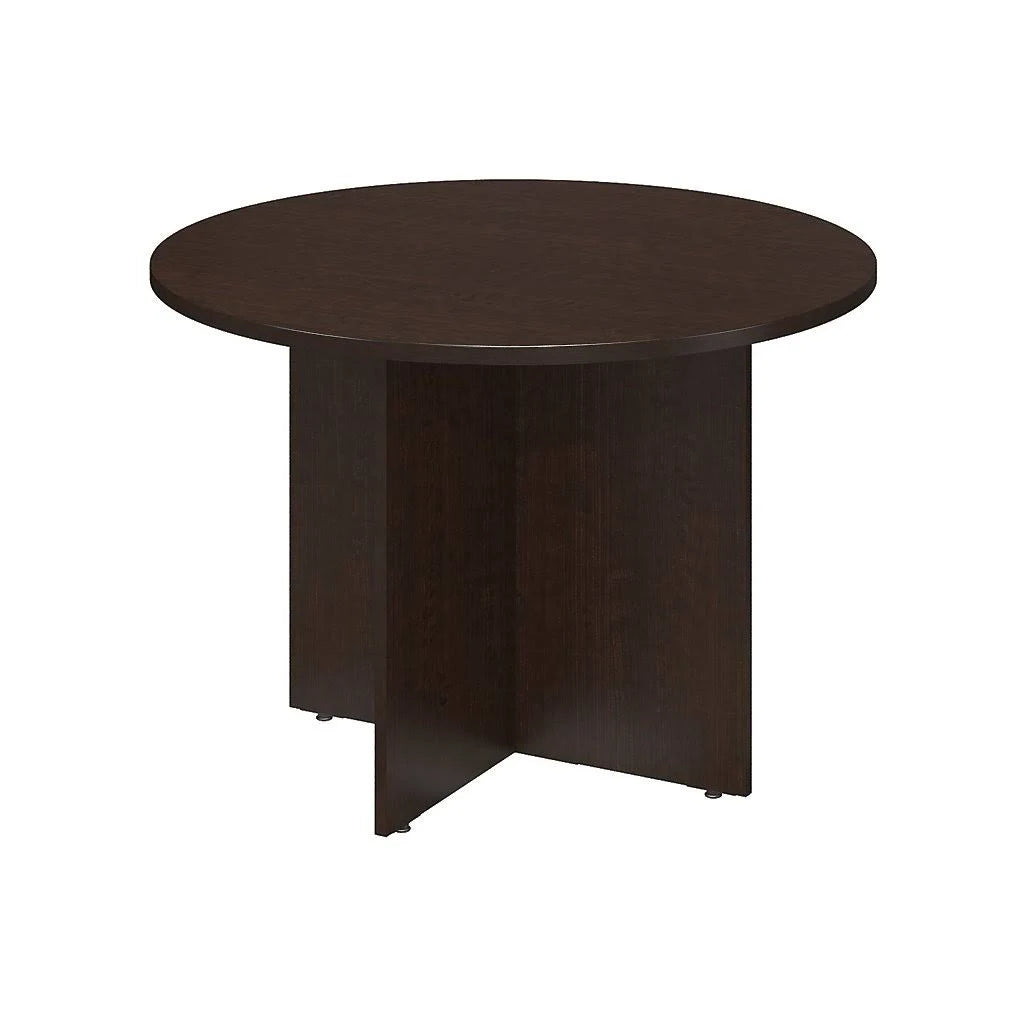 42W Round Conference Table with Wood Base V795873