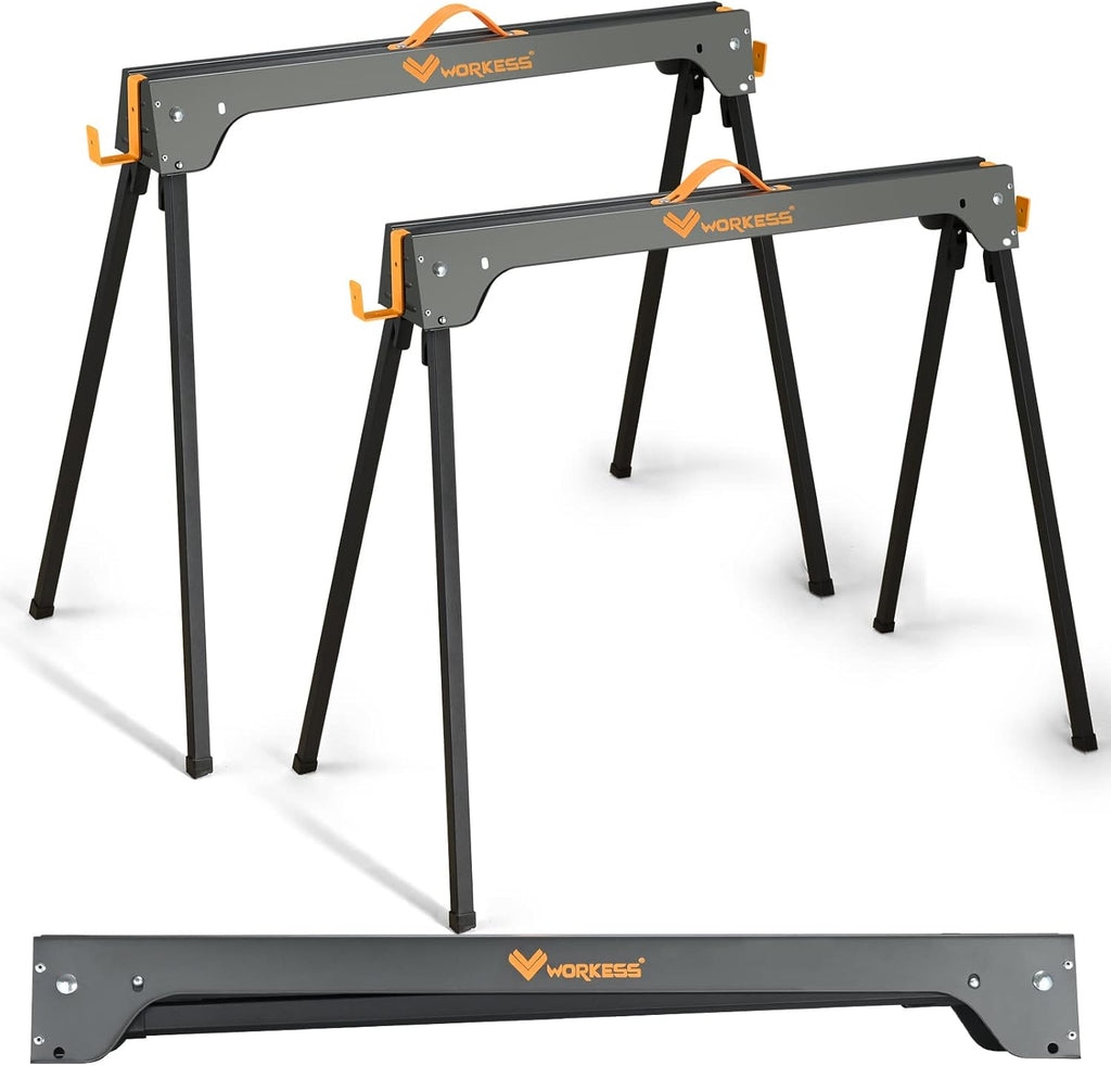 Sawhorse 2 Pack Portable Folding Heavy Duty 1100 LBS Weight Capacity G572