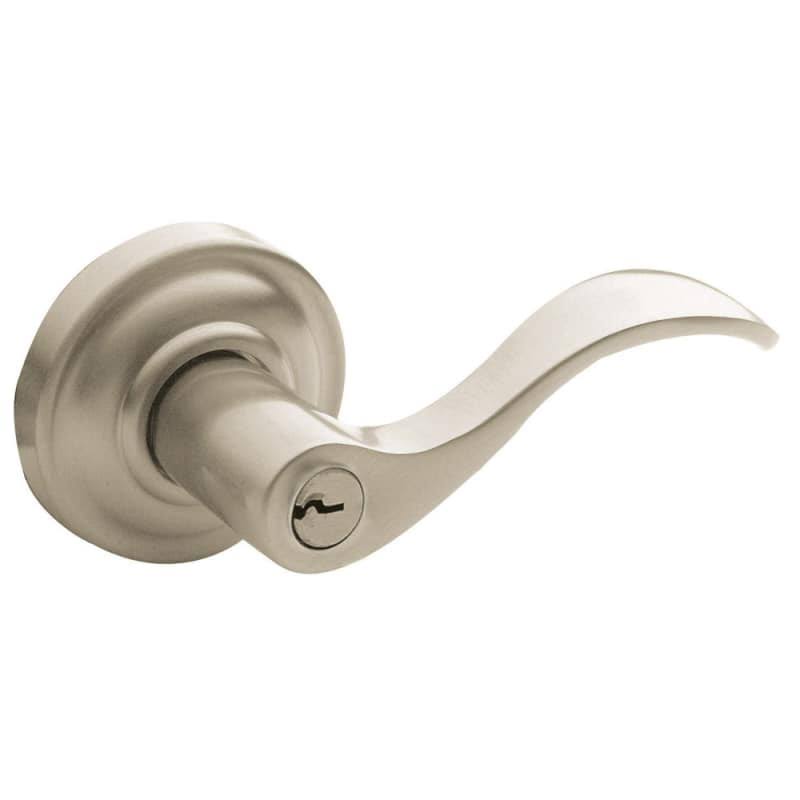 Lifetime Satin Nickel Thick Door Wave Lever Emergency Egress Keyed Entry O85395