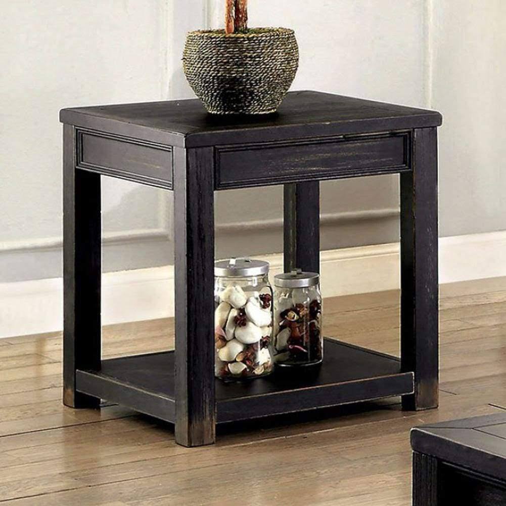 Antique Black End Table Z8775
