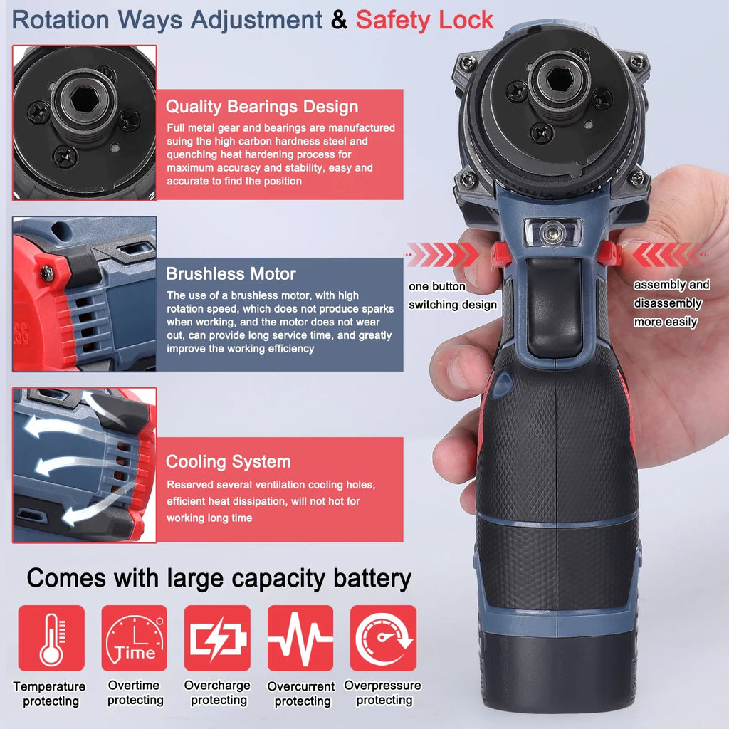 Electric Screwdriver 45Nm Torque 16.8V M5091