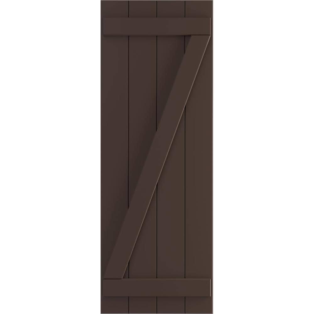 Raisin Brown PVC Board and Batten Shutters B746906