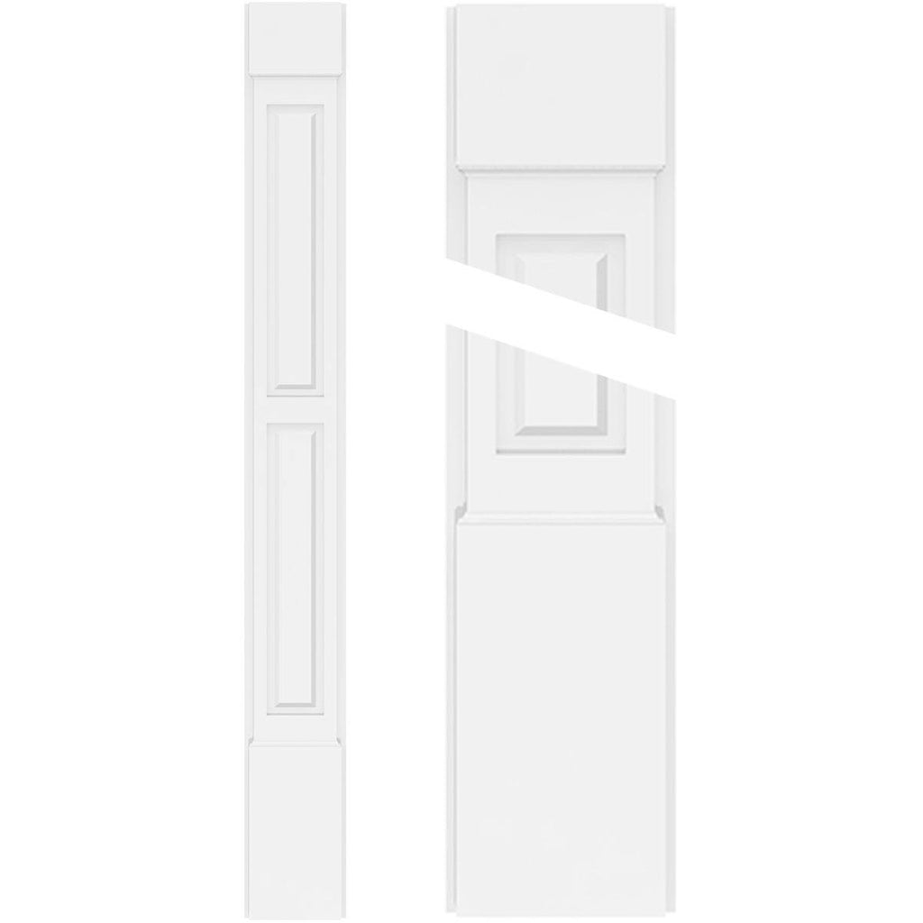 Two Equal Raised Panel PVC Pilaster (Pair) H25258