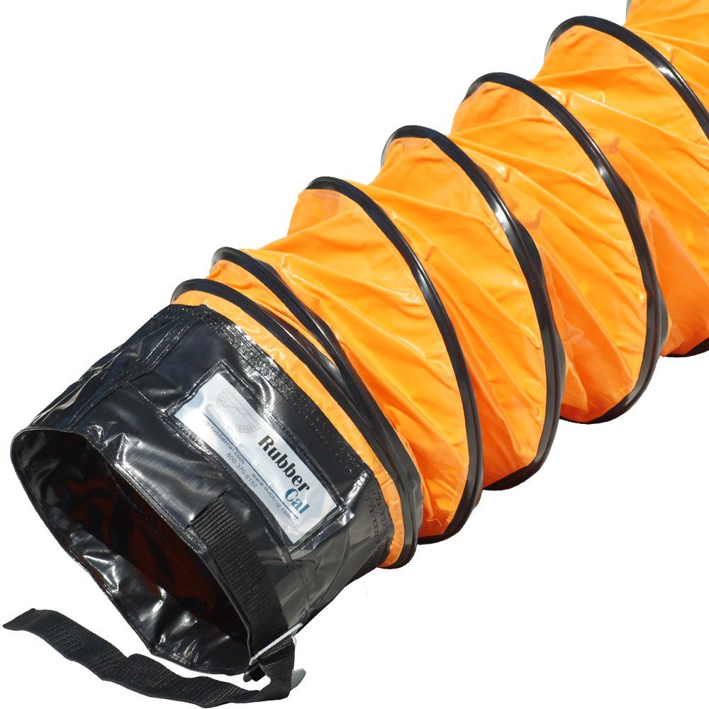 Orange Ventilation Duct Hose 8ID x 25' Length A609