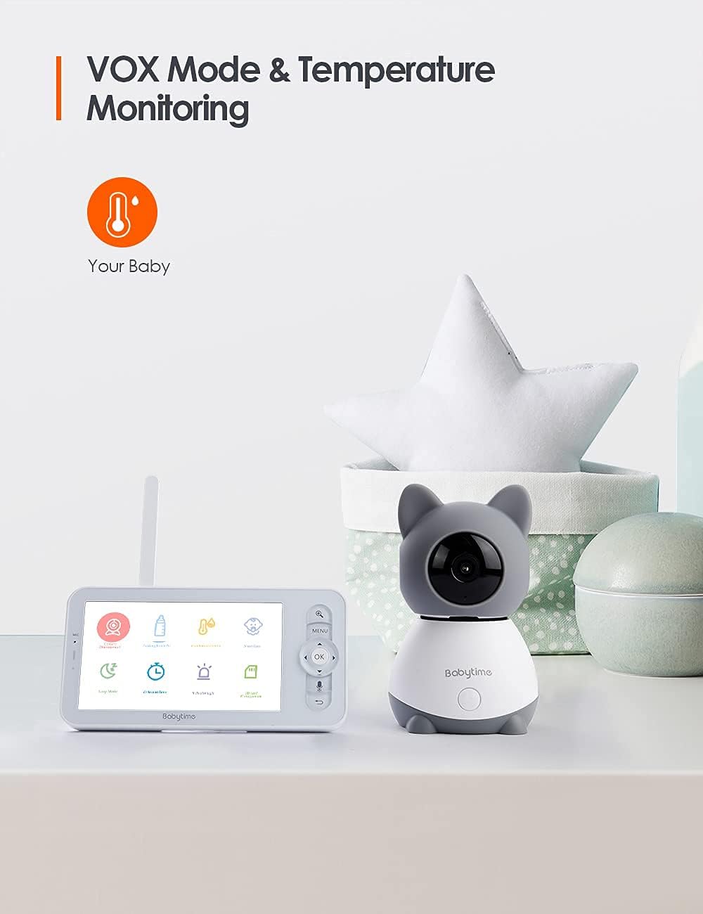 1080P Pan/Tilt Video Baby Monitor with Infrared Night Vision Q31728
