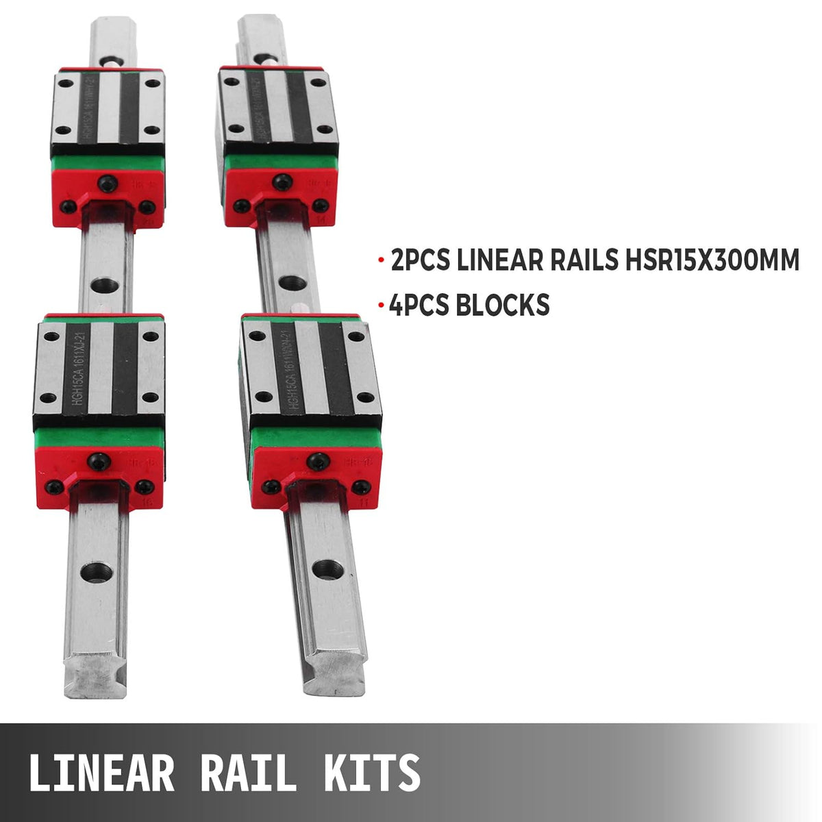 15-300mm Linear Rail with 4X Square Type Carriage Bearing Block O37146