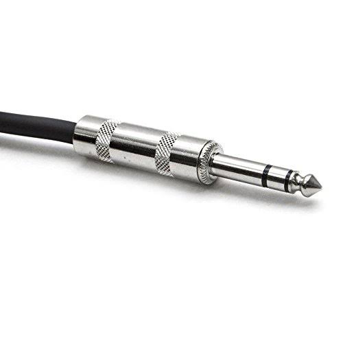 Pack of Six 25 Foot Red 1/4x22 TRS Patch Cable D6247