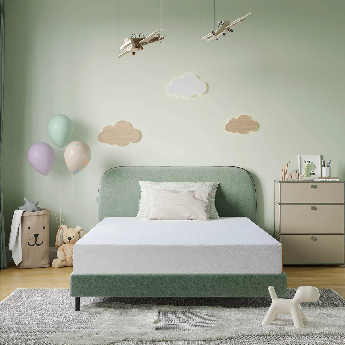 Black 8 inch Twin Size Gel Memory Foam Mattress D8931