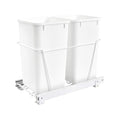Double 27-Quart Chrome Wire Pullout Trash Can J197