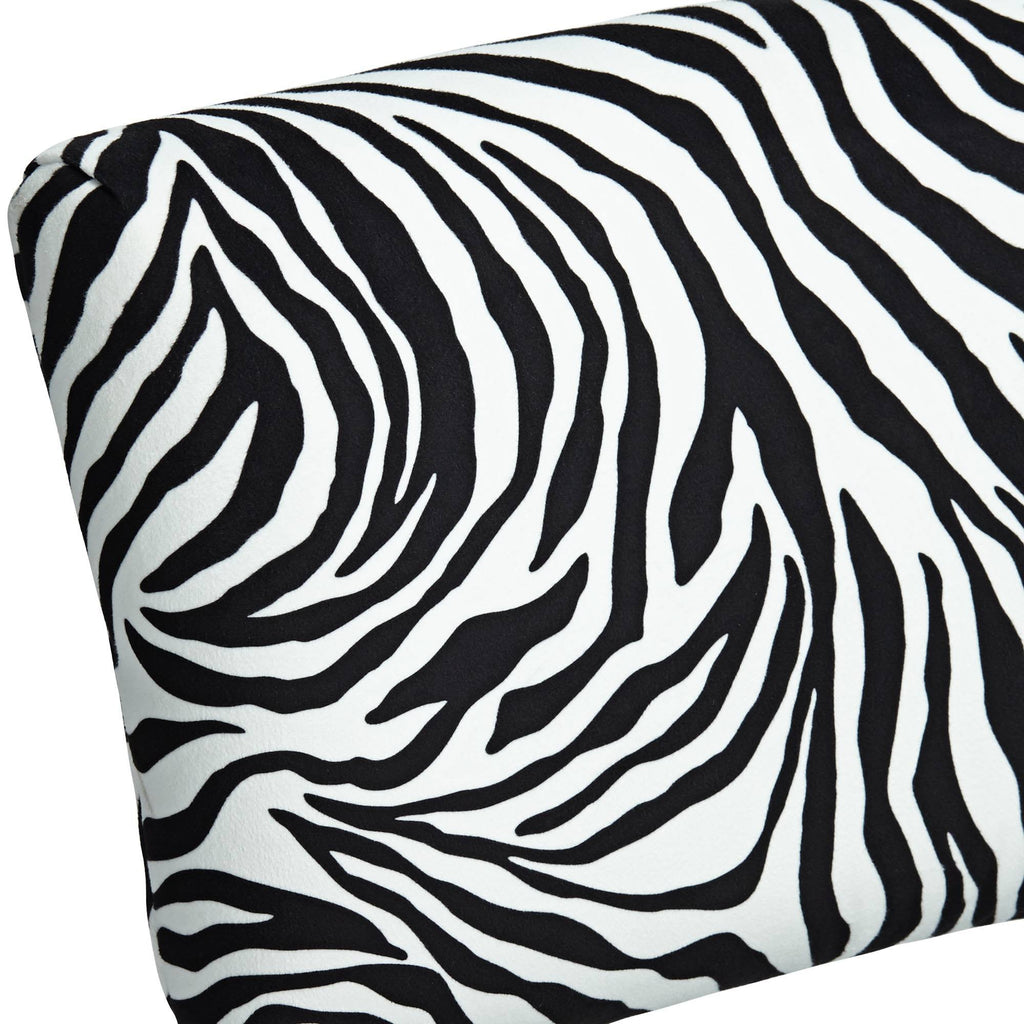 Zambia Zebra Print Accent Chair with Velvet Fabric P7209