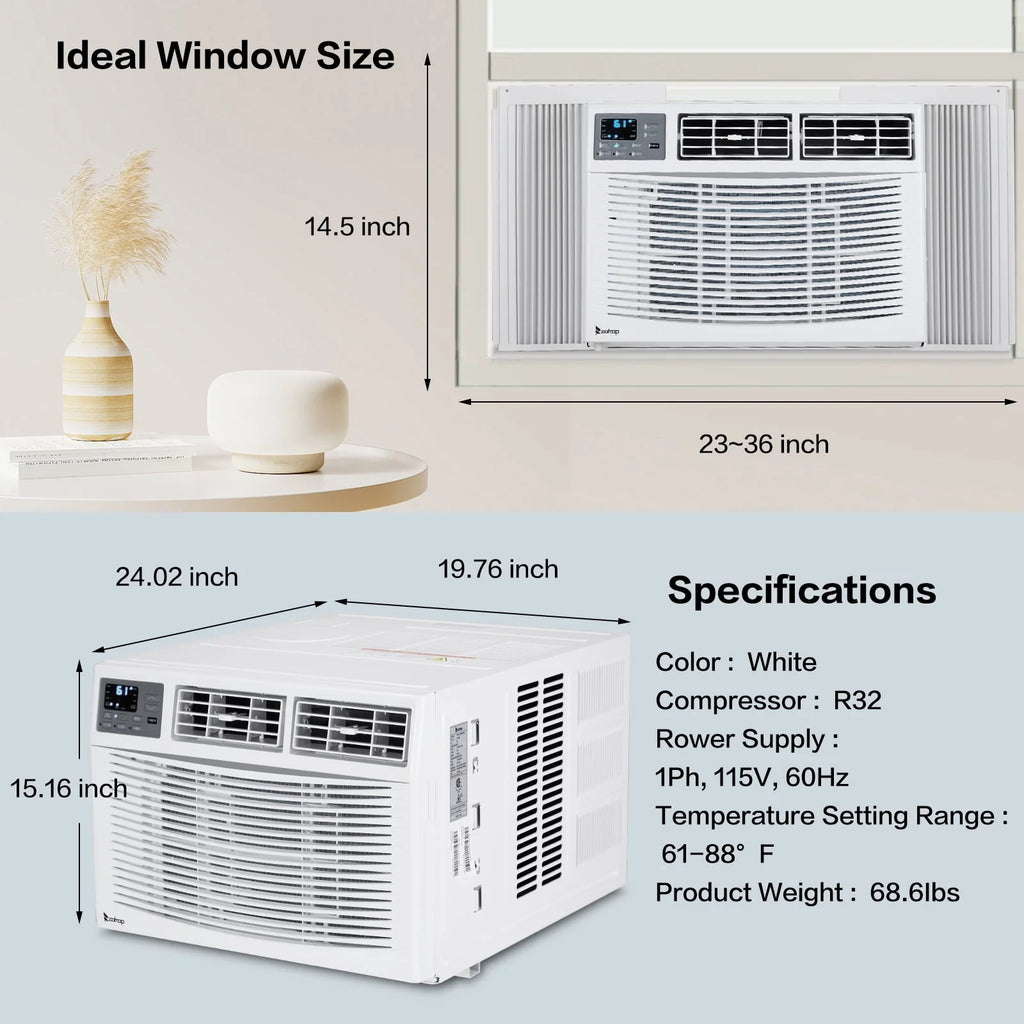 8000 BTU Heat And Cool Window Air Conditioner P26703