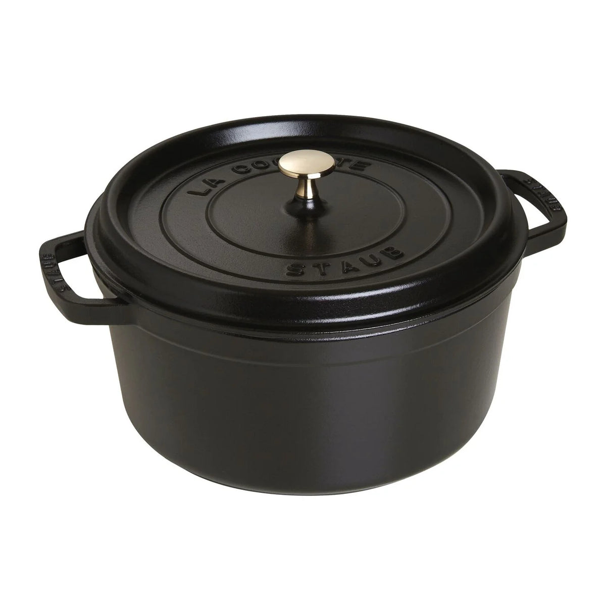 7 Qt. Cast Iron Round Dutch Oven in Black J36800