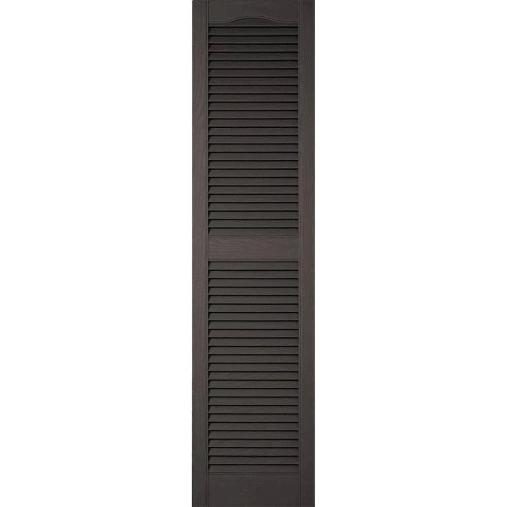 Vinyl Cathedral Top Open Louver Shutters B624198