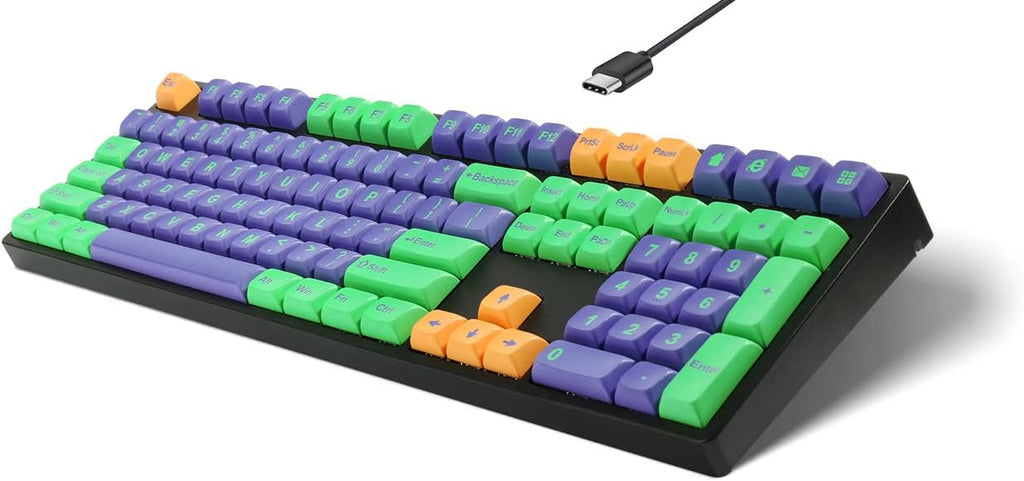Wired 108 Keys Mechanical Gaming Keyboard with Macaron Theme Keycaps W11197
