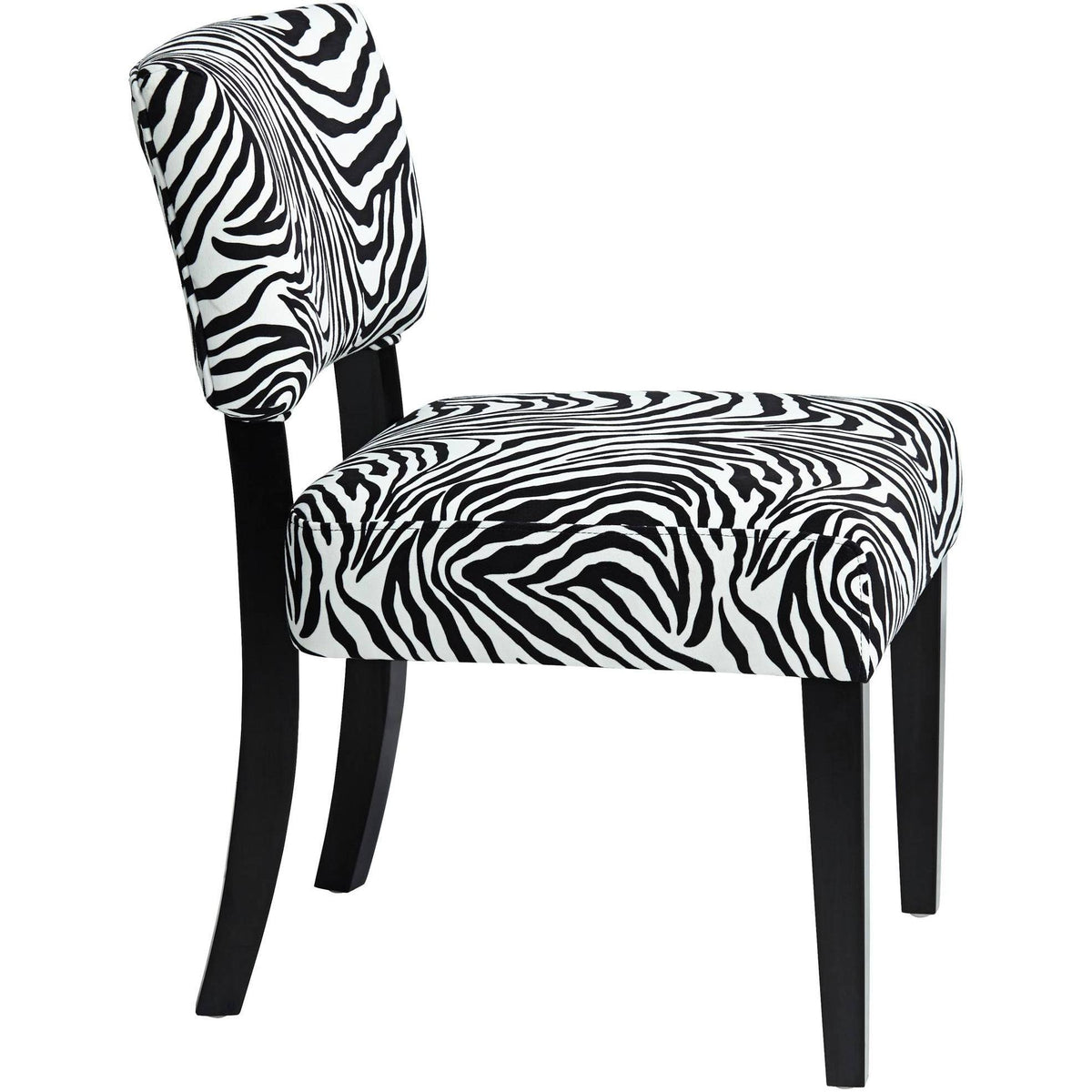 Zambia Zebra Print Accent Chair with Velvet Fabric P7209