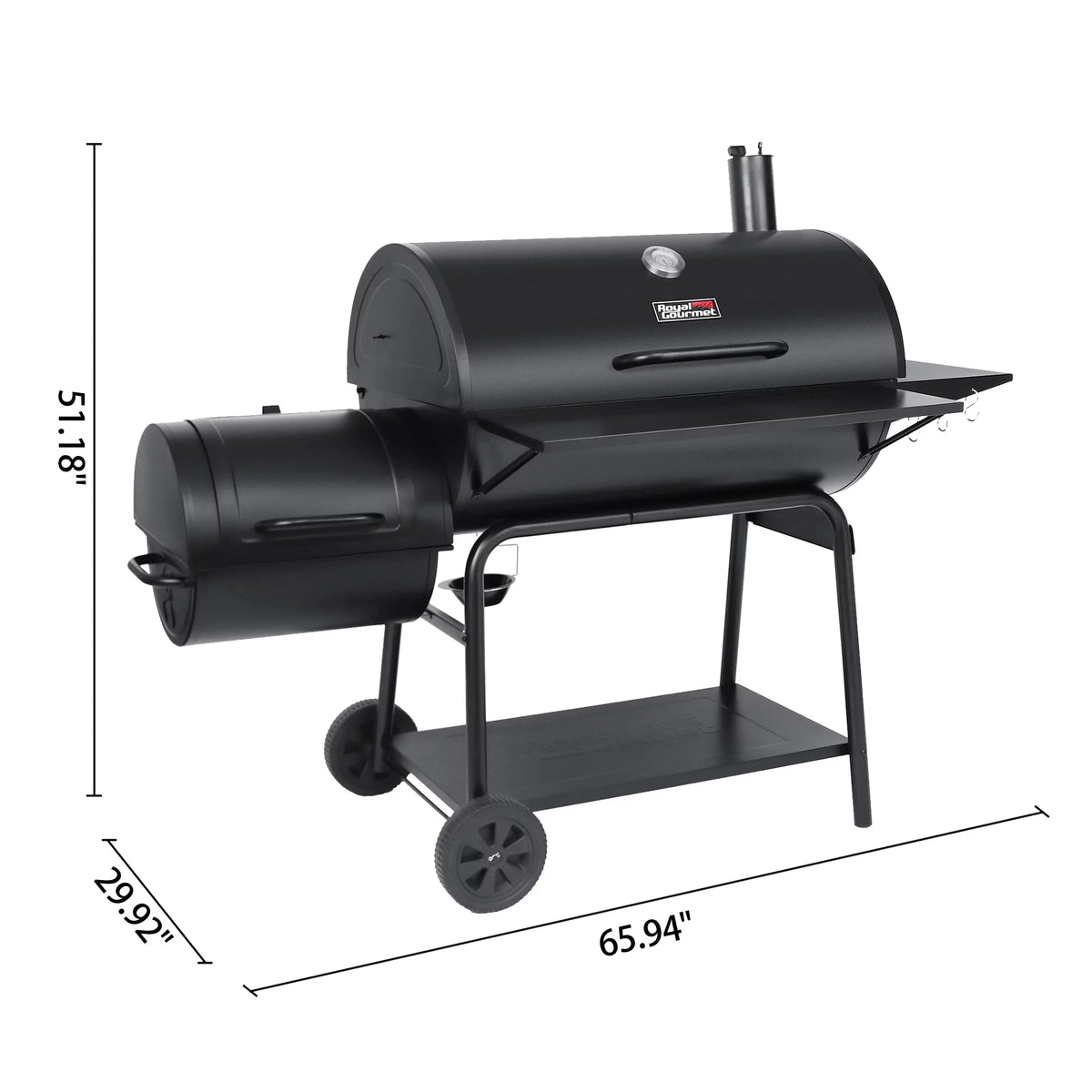 36 Charcoal Barrel Grill with Offset Smoker I539620