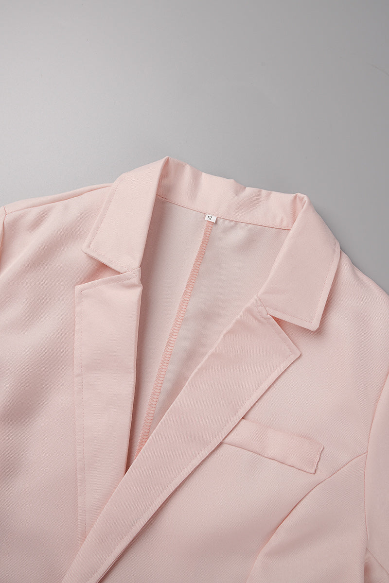 Casual Solid Button Turn-back Collar Outerwear W5519