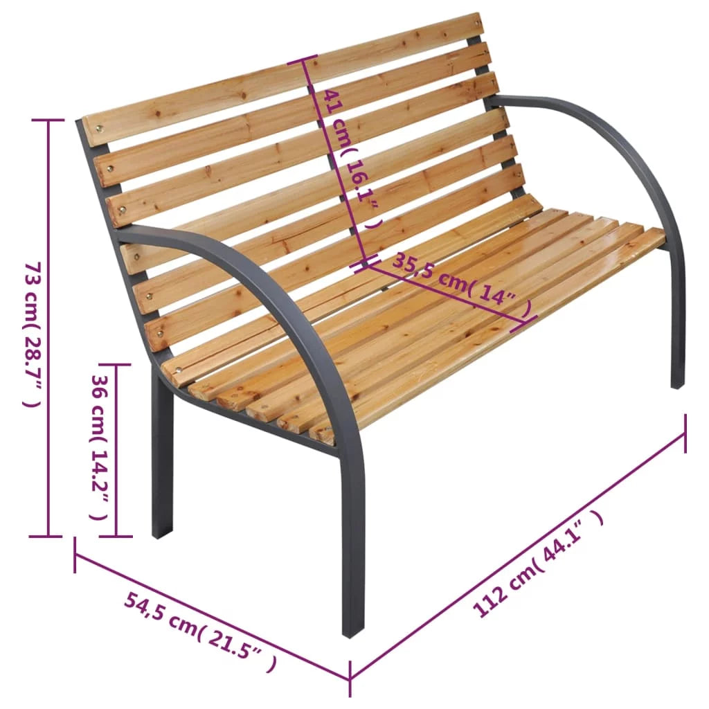 Solid Wood Fir Patio Bench F681650
