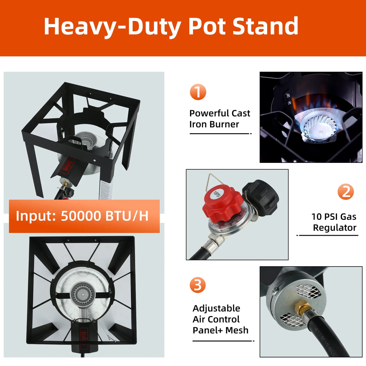10 Qt Aluminum Propane Burner for Outdoor Cooking V148573