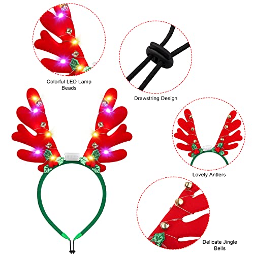 Light up Pet Christmas Headbands 3 Pieces I61098